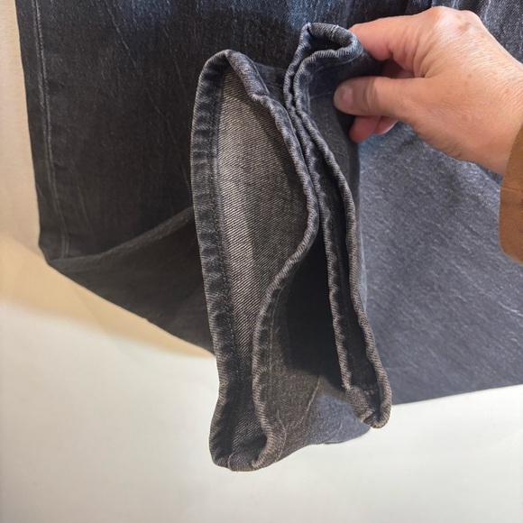 LEVI’S Sz 32 Ribcage Ankle Straight Washout Black Button Fly Jeans NEW WITH TAG - Picture 7 of 16